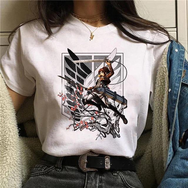 Japanese Anime Attack on Titan Final Season 4 Eren Yeager T Shirt Unisex Women Fashion Casual Short Sleeve Plus Size Unisex T Shirt