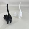 Exquisite Resin Cat Sculpture 3D Printed Cat Sculpture Ornament Ring Storage Rack  Bedroom Decor