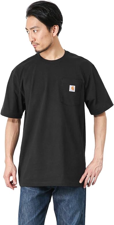 Carhartt Short Sleeve Pocket Size CTK87 Men's T-Shirt, Small, Navy,