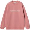 Womens Sweatshirt Logo Embroidery Crew Neck Long Sleeve Women Sweatshirts Pink I033647-2D8-XX