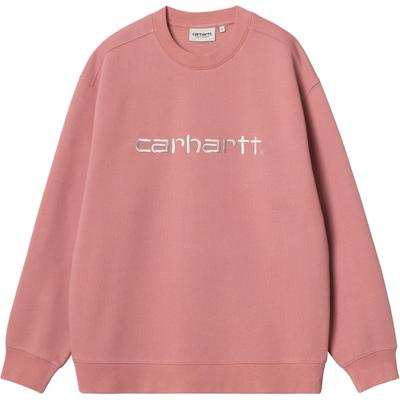 Womens Sweatshirt Logo Embroidery Crew Neck Long Sleeve Women Sweatshirts Pink I033647-2D8-XX