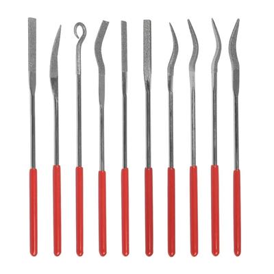 Set di lime ad ago diamantate 10 pezzi 3x140 mm Utensili a mano per limatura fine, lucidatura, metallo, pietra, vetro, ceramica, intaglio del legno, artigianato