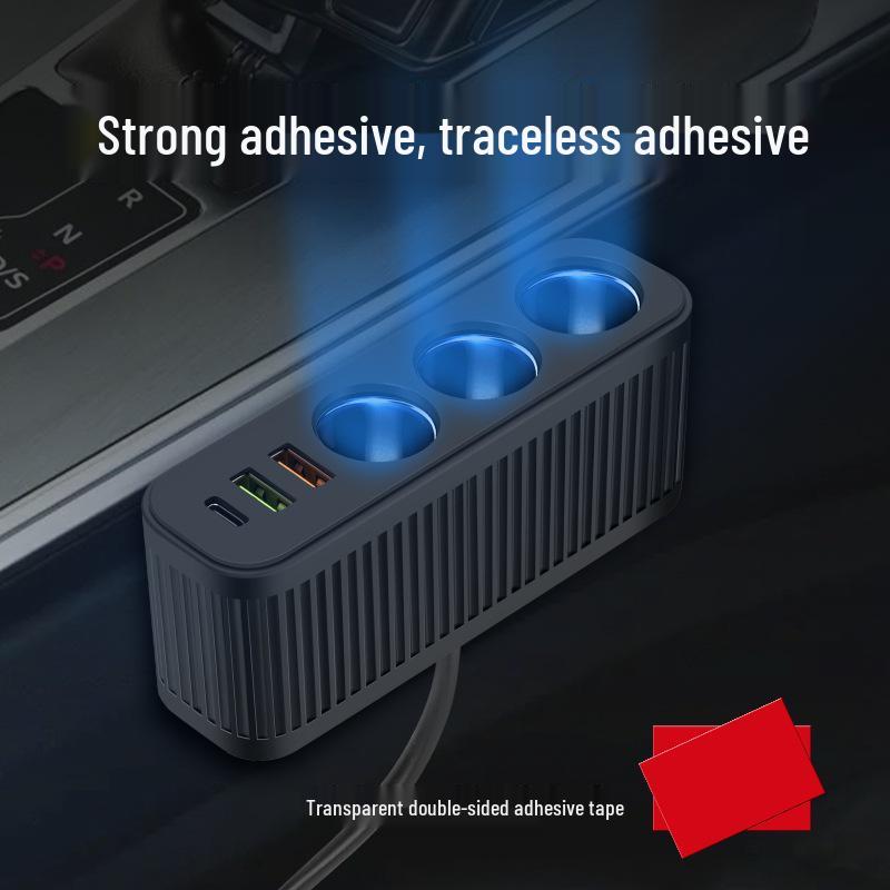Universal 1-to-3 Car Cigarette Lighter Charger with QC3.0, Dual USB, PD Fast Charging (12V/24V)