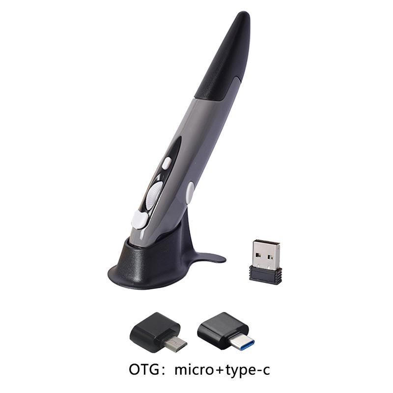 Wireless Pen-Style Mouse 2.4Ghz Adjustable Handwriting Mini Optical Mice For Pc