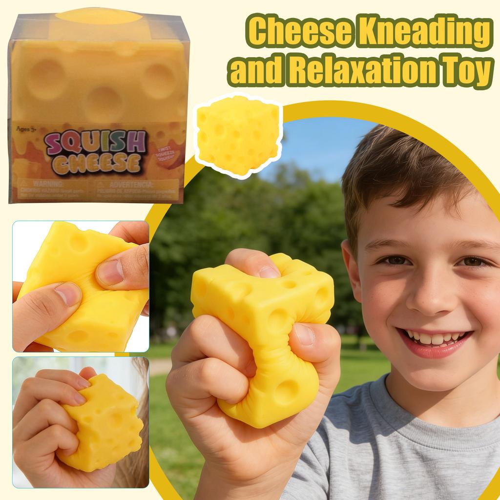 Giant Cheese Squeeze Toy Extra Large Size Cheese Squishy Fidget Toys Slow Rebound Shapeable Venting Ball For Adults Gifts