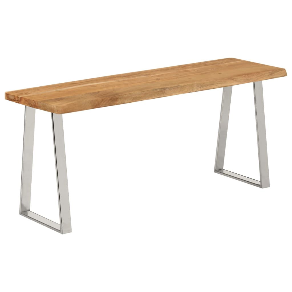 Bank Baumkante 105 Cm Solid Acacia Wood