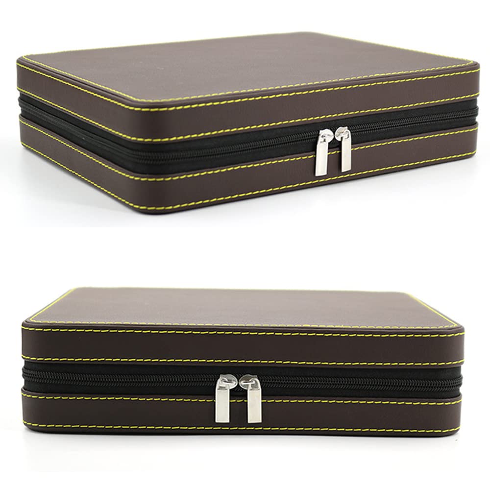 SANSREPONSE Jewelry Case Box Storage Jewelry Tray Portable Zippered Display Tray PU Leather Jewelry Box Accessory Earrings Necklace Ring Holder Holder