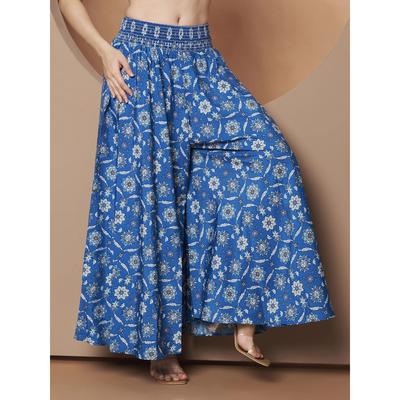 Indisches Damen Palazzo-Set mit Blumenprint Schöne Designer Ethno-Hose
