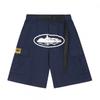Corteiz Streetwear Short Pants Men Women Alcatraz Ship Print Loose Fit Cotton Shorts