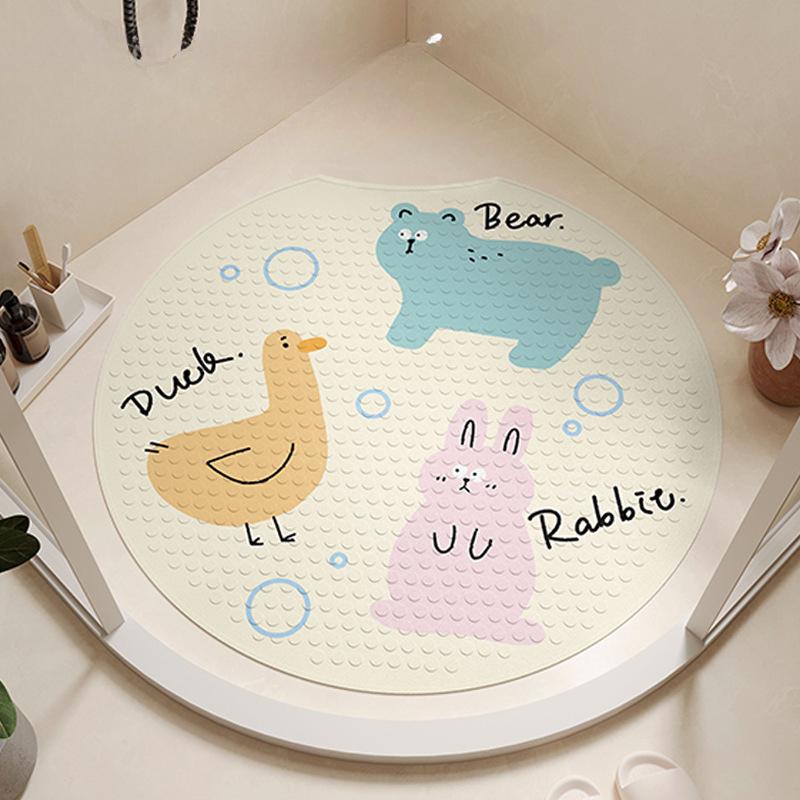 Round Bathroom Anti-slip Mat Toilet Toilet Floor Mat Shower Room Foot Mat Bath Anti-fall Suction Cup Massage Foot Mat