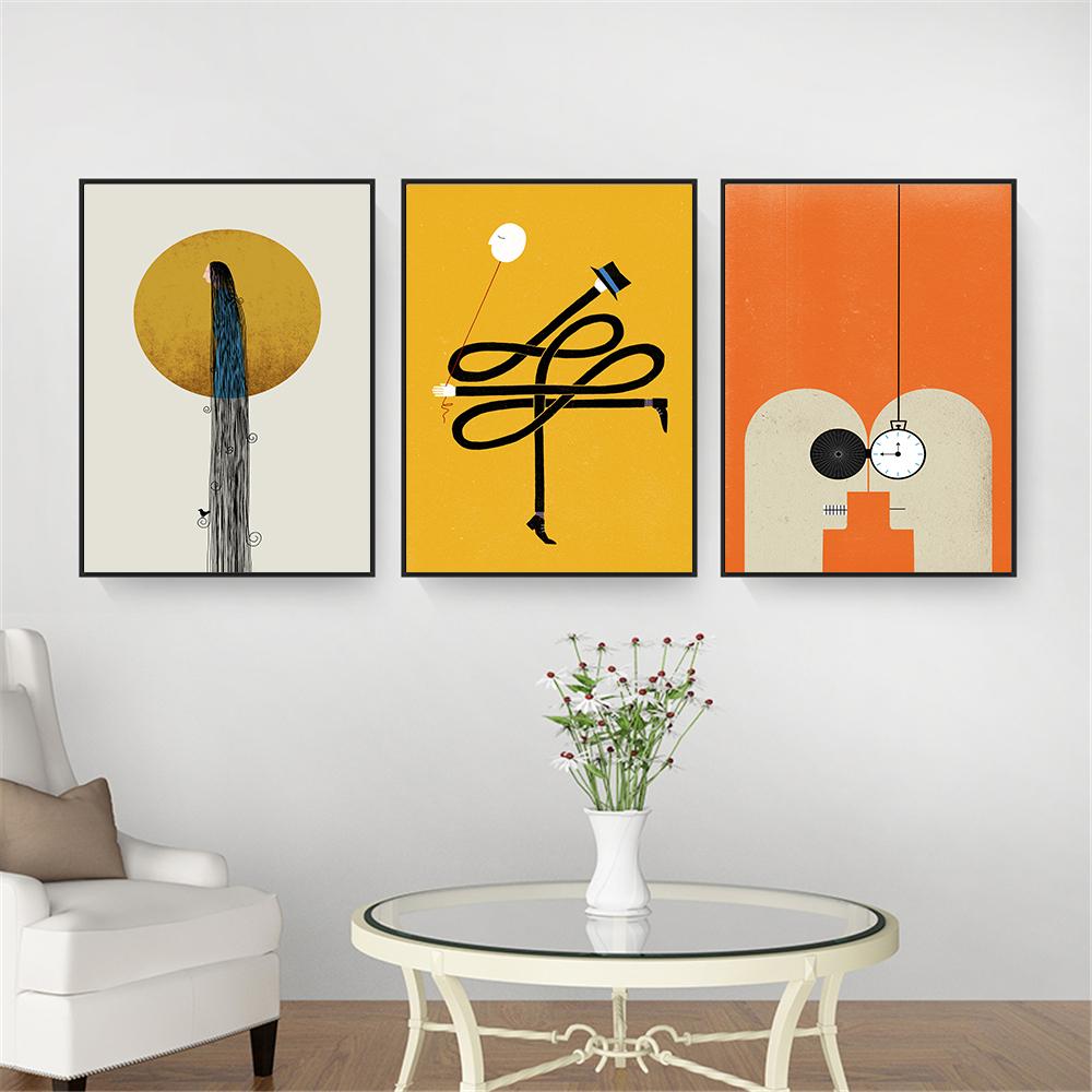 

Фэнтези абстрактное искусство музыка холст картины современные минималистичные персонажи настенная картина для гостиной плакат винтаж