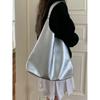 IELGY Soft Leather Large-Capacity Underarm Bag Commuter Lazy Style All-Match One-Shoulder Tote Bag