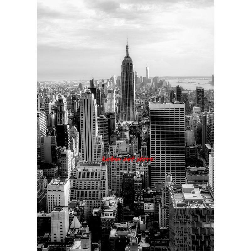 Black and White New York City Posters Prints NYC Modern Landmark Canvas Painting Wall Art Picture for Living Room Home Decor