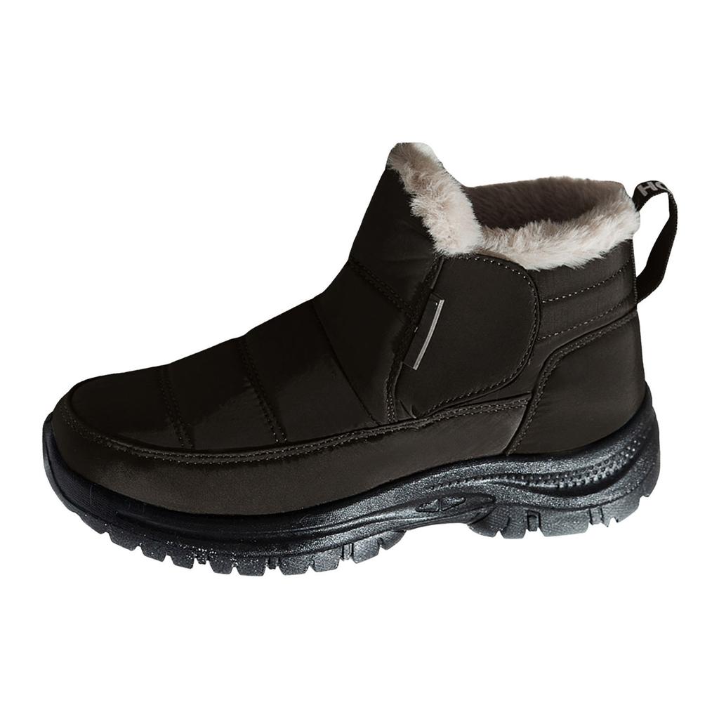 Women's Fleece Lined Warm Thick Soled Cotton Boots Stylish And Casual Slip Raincoat Fabric Boots Warm Women's Boots