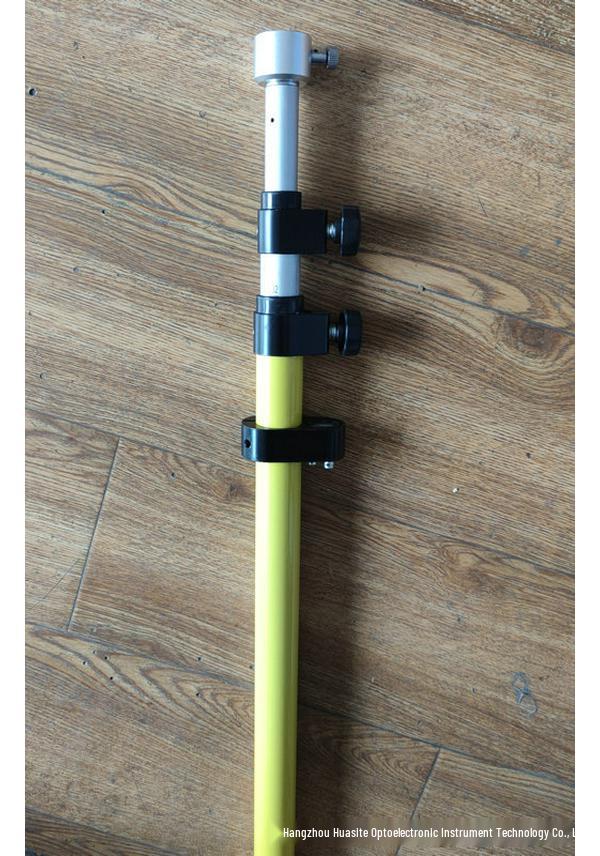 Safety Insulated Total Station Prism Pole with Single Holder - 2m/3m/5m Lengths