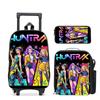 Series School Bag Large Capacity Tie Rod Bag Burden Reduction Student Backpack Children'S Backpack Trailing Backpack