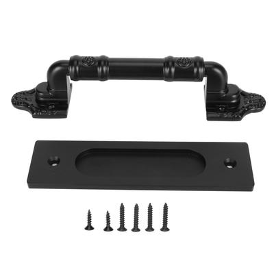 Sliding Barn Door Handle Double Sided Black Barn Door Pull Handle for Gates Garages