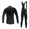 Jazda Koszulki rowerowe Zestaw odzieży rowerowej Męskie spodnie z długim rękawem Czarne spodnie na szelkach Odzież rowerowa Garnitur