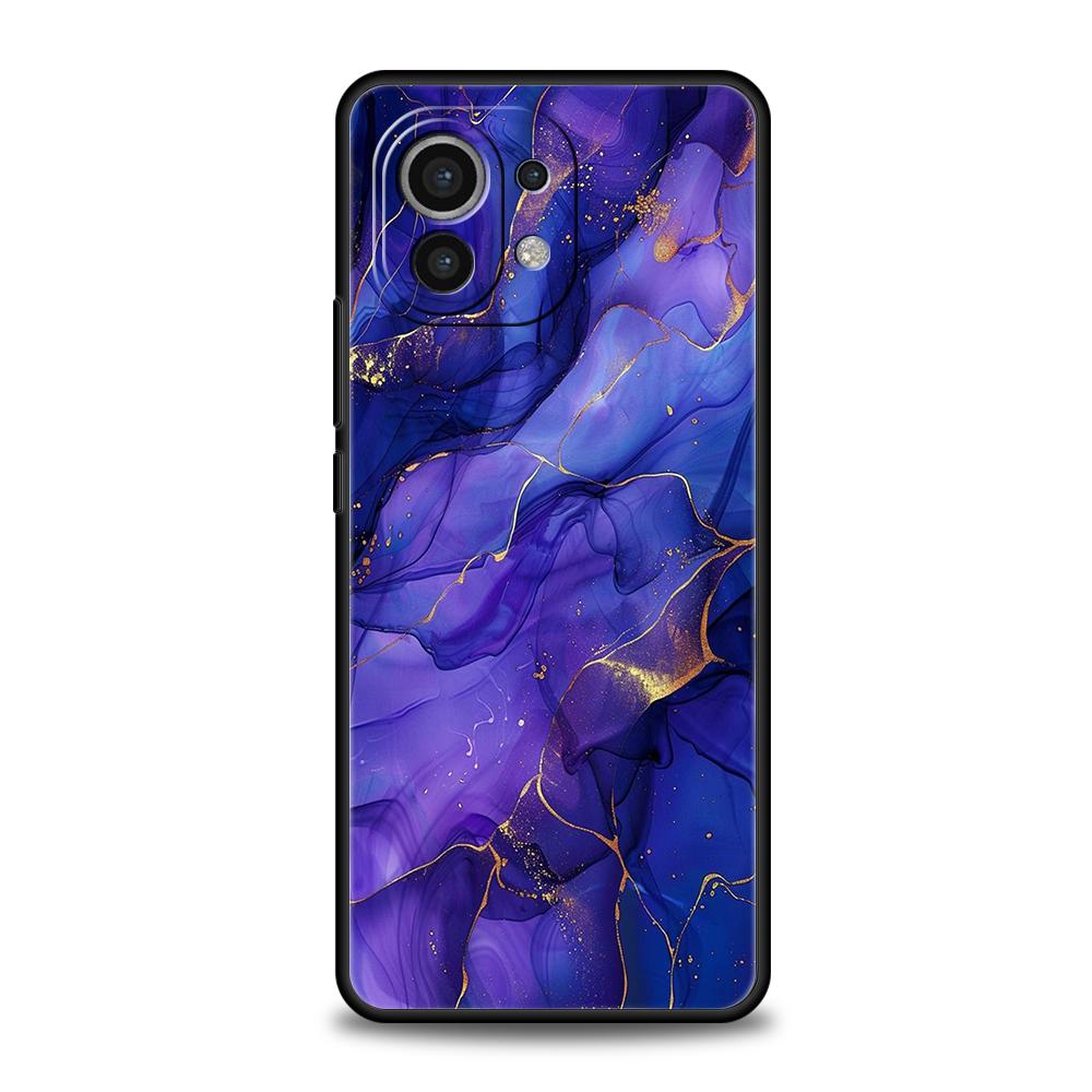 Watercolor Marble Phone Case For Xiaomi 15 14 13 12 Lite 14T 13T 12T Pro Poco X7 X6 X5 X4 X3 NFC F7 Ultra F6 Pro Soft Cover