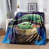 Kawaii Yoda Flannel Blanket Is Soft and Warm, Suitable for Bedrooms, Living Rooms, Bedside Tables, Travel, Picnics, and Other