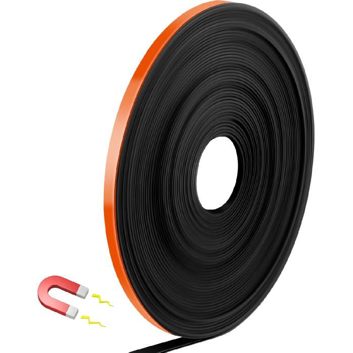 Magnetic Tape Roll Thin Strips, 0.39 Inch x 33 Feet Magnetic Board Dividers Whiteboard Graphic Decorative Tape Marking Line for Classroom Office Art