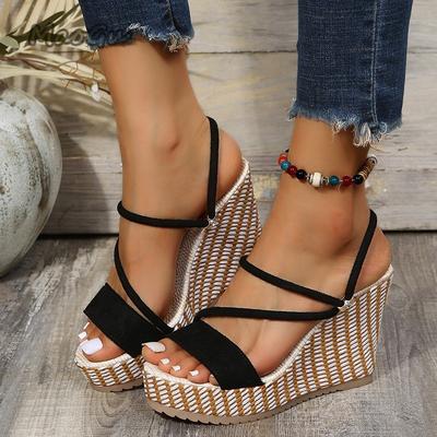 Summer Footwear Fashion Wedges Sandals for Women Casual Non-slip Peep Toe Platform Shoes Size 35-40 Sandalias De Mujer Comfort