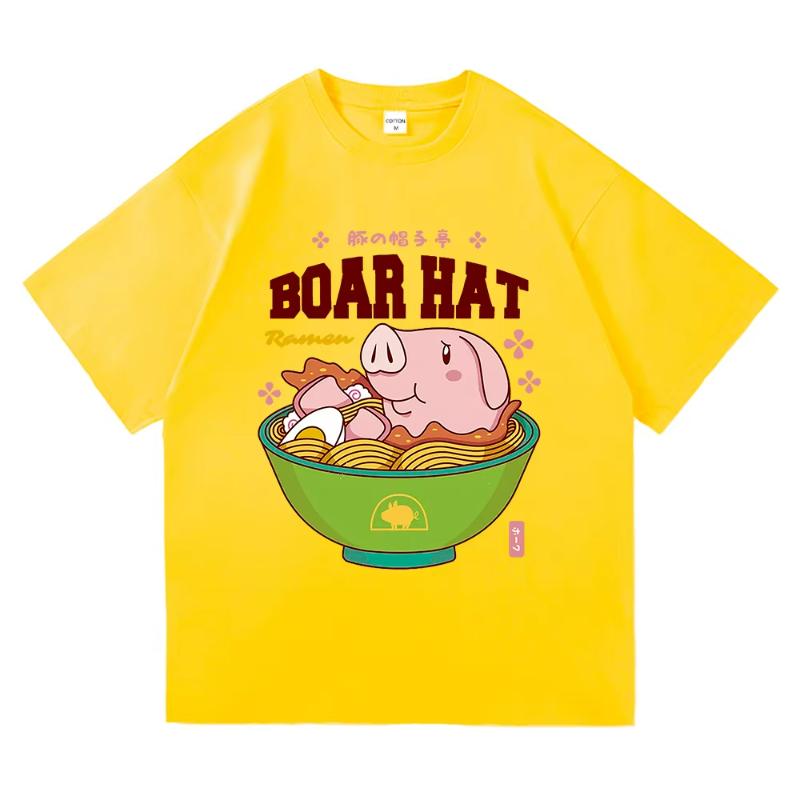 

The Seven Deadly Sins T Shirt women Anime Nanatsu No Taizai Sir Hawk Ramen Tshirt Unisex Funny Pig Noodles Cotton Tees Shirts 4XL