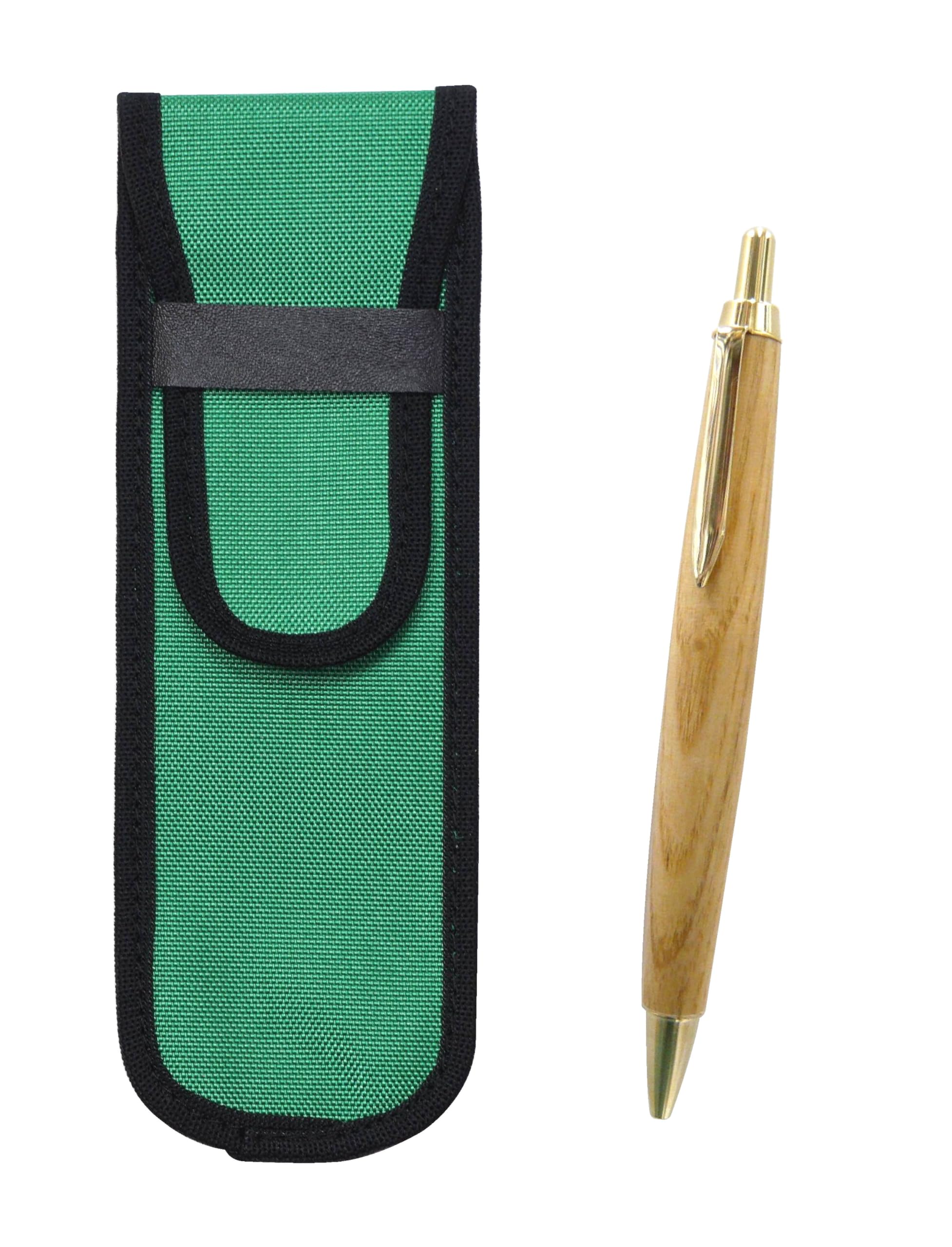 

2 pack cloth pencil case green maple wood shaft retro ballpoint pen set NK02G-HS47S-2