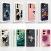 Case For Oppo Reno 13F 4G 5G Luxury Floral Print Soft Liquid Silicone High Quality Phone Shell For Reno13F Full Coverage Bumper