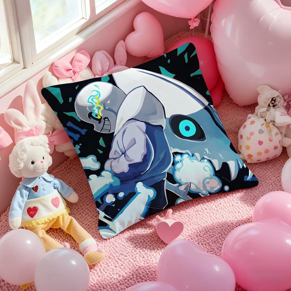 Game Deltarunne Cushion Cover Pattern Printed Pillowcase for Living Room Sofa Cushion Cover & Bedroom Decor