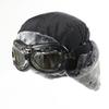 Winter Aviator Hat Men Women Warm Fleece Lined Windproof Ear Protection Cap With Goggle Frame