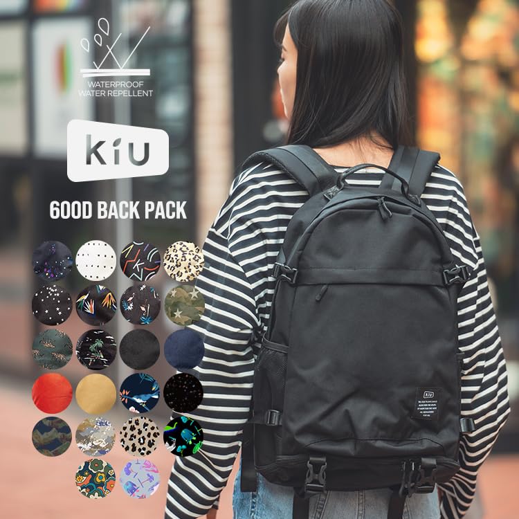 Kiu 600D Rucksack for and Outdoor Large 22L Shoe Storage Side Mesh Available in Happy Flower Design Backpack, 600D, Hiking, Camping, Activities,