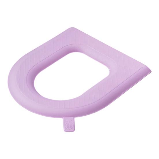 

Yousheng Toilet Seat with Integrated Handle Easy to Clean EVA Waterproof Material Thickened Non-Slip Surface Quick Drying Toilet Seat