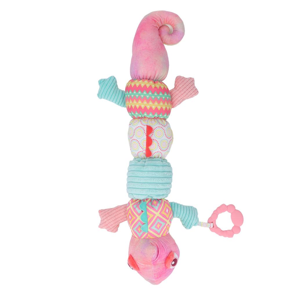 23in Multi Sensory Animal Crinkle Toy Plush Soothe Musical Stuffed Animal Activity Toy