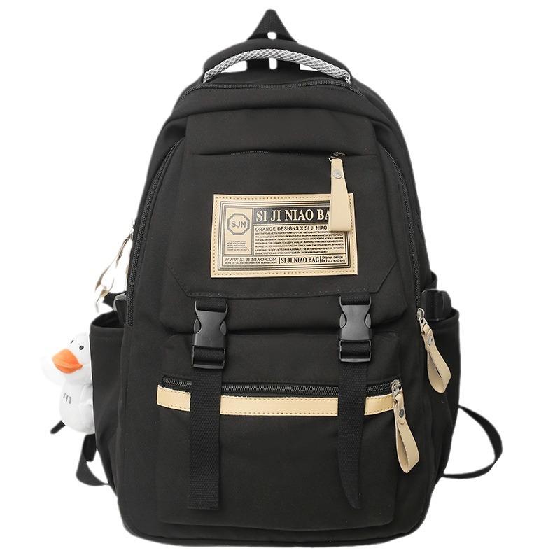 Primary School Girl College Student Burgundy Backpack High School Student Junior High School Boy Backpack