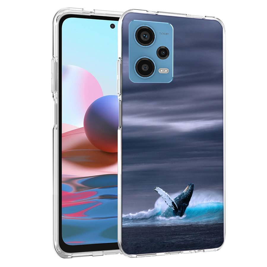 

Whale Sea Giant Phone Case For Redmi Note 13 12 14 15 Pro Plus 13R 11 11T 11E 11S 10 Pro 10S 9 9S Cover Cell Clear TPU Capa Case Note 14 Pro Plus