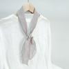 Retro Rain And Dew Striped Small Bow Tie Literary Versatile Women'S Summer Neck Protection Scarf Accessories Silk Korean Version