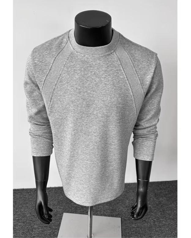 Unisex Patchwork Hoodie: Solid Color, Boxy Fit, Round Neck, Long Sleeve, Autumn/Winter Layer, American Style.