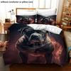3D High Definition Digital Printing Three-piece Set Domineering Adult Dog Duvet Cover Bedding Kit