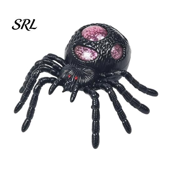 Falsche Spinne Scherzspielzeug 1/4 Stück Halloween Glitzer Quetschspielzeug, Stressabbau Realistisch Gruselig Lebensecht Party Dekoration Dekompression