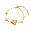 Fashion Heart Gold Titanium Steel Bracelet Luxury Tarnish Free 18K Real Gold Plated Stainless Steel Jewelry