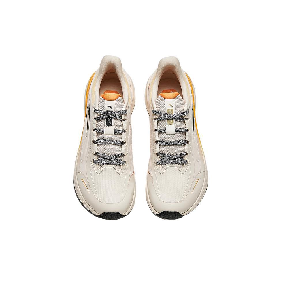 Anta Innovative Water Repellent Fabric Abrasion Resistant Low Top Running Shoes Women's Beige Orange 922345581-4