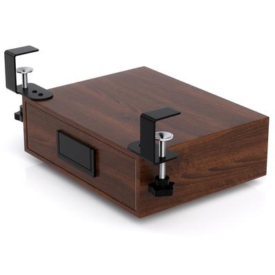 JONGJONG Under-Table Storage Rack [No Drilling Required], Retrofit Drawer, Under-Desk Drawer, Multi-Function Storage Basket, Wooden, Easy