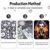 DIY Безрамочная жемчужная картина Жуткий клоун 3D-искусство из бусин Расслабляющее рукоделие для декора гостиной
