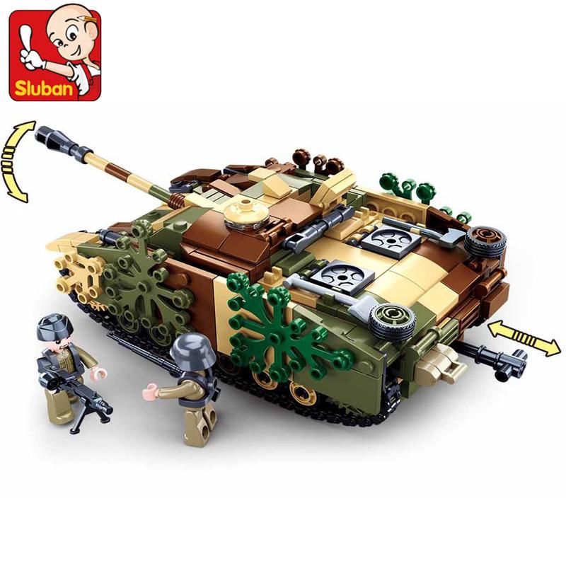 Vojenský Challenger Leopard Panther Těžký hlavní bojový tank Voják Stavebnice Plastový model Kostky Armádní hračky pro děti