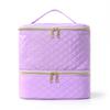 Modern Minimalist Double Layer Large Capacity Makeup Organizer For Travel And Home Use