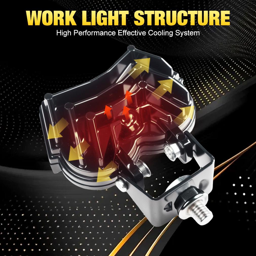 1pc/2Pcs 3inch LED Driving Light Dual Color LED Motorcycle Sportlight Auxiliary Lamp Owl for Truck Offroad 12V 24V