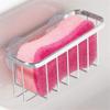 Sponge Holder& Suction Cups Kitchen Sink Drain Rack Soap Storage Shelf Organizer