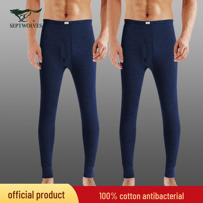 

Мужские антибактериальные теплые брюки Septwolves из 100% хлопка для осени и зимы XXL for 150-170 jin тёмно-синий