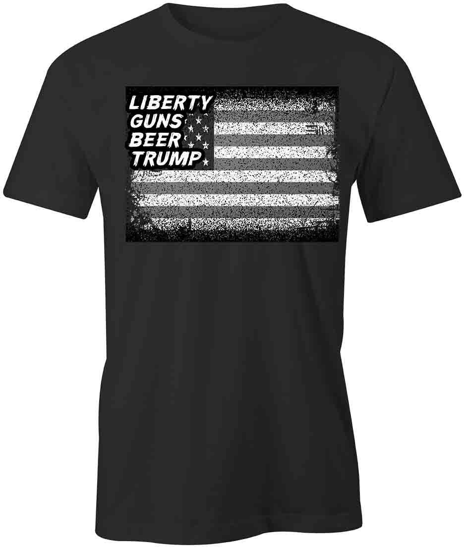 LIBERTY GUNS BEER TRUMP TShirt Tee Short-Sleeved Cotton CLOTHING S1BCA564 S